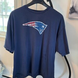 NFL Team Apparel Navy New England Patriots T-Shirt 3XL
